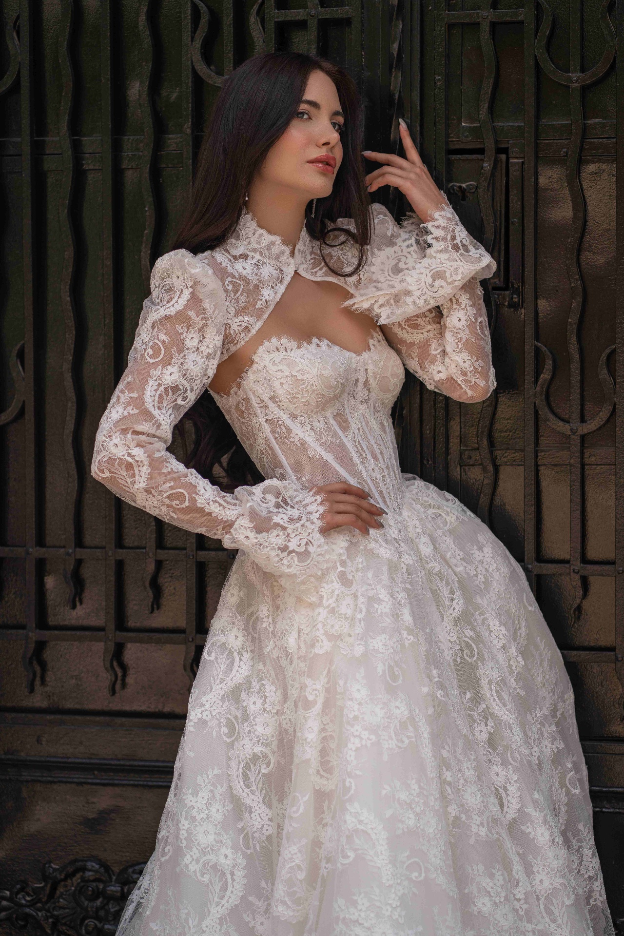 Couture Brautkleid mit langärmligem Bolero