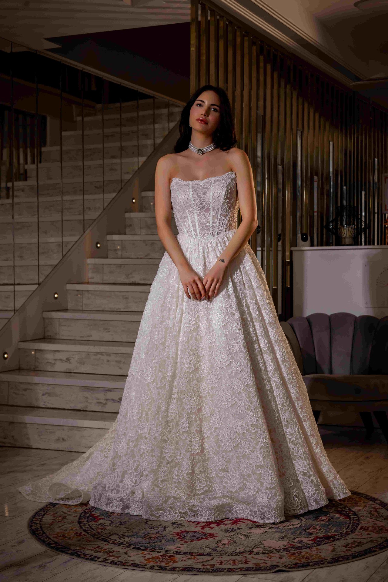 A-Linien Brautkleid mit Spitze