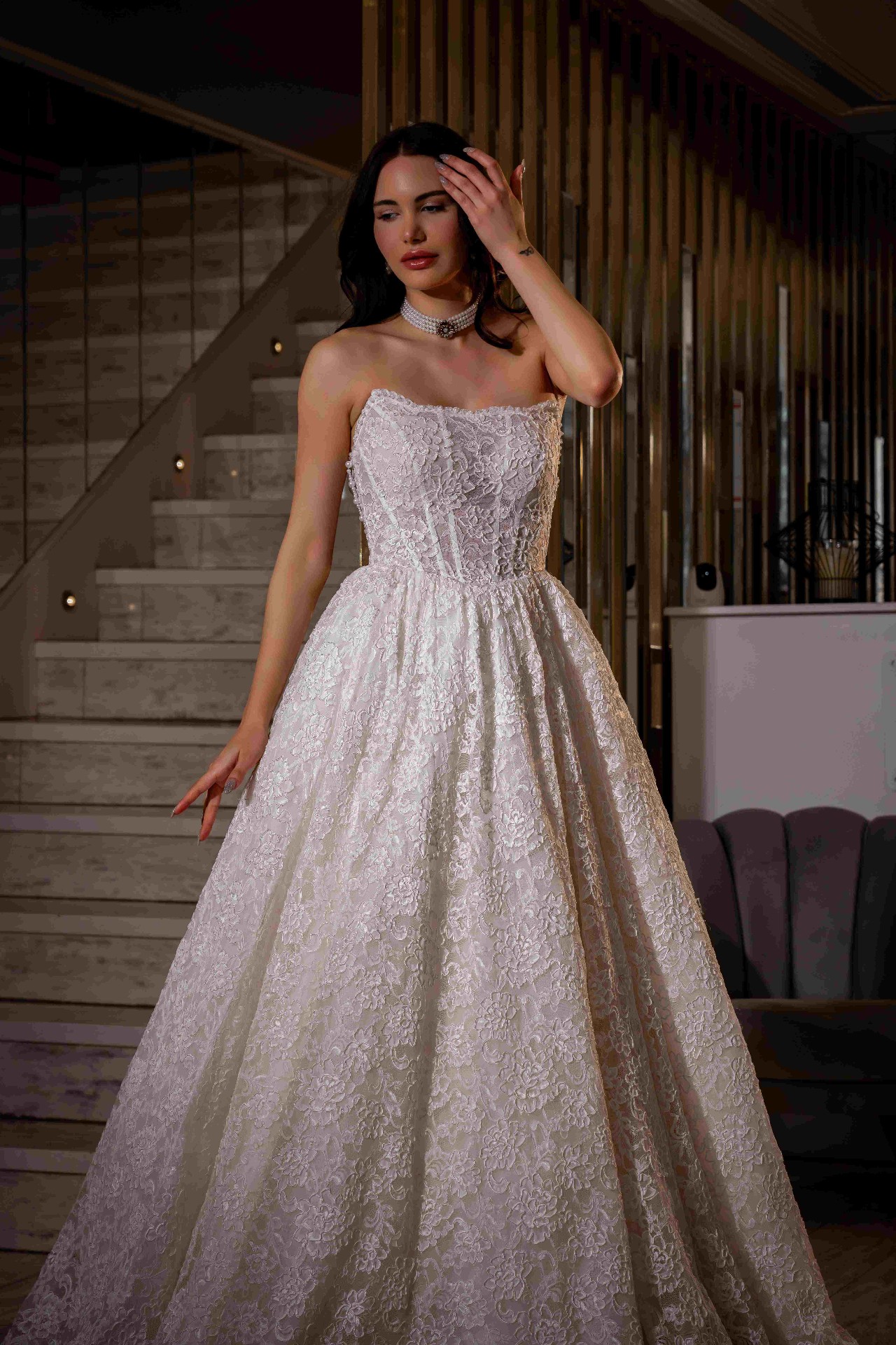 Couture Brautkleid mit Perlen