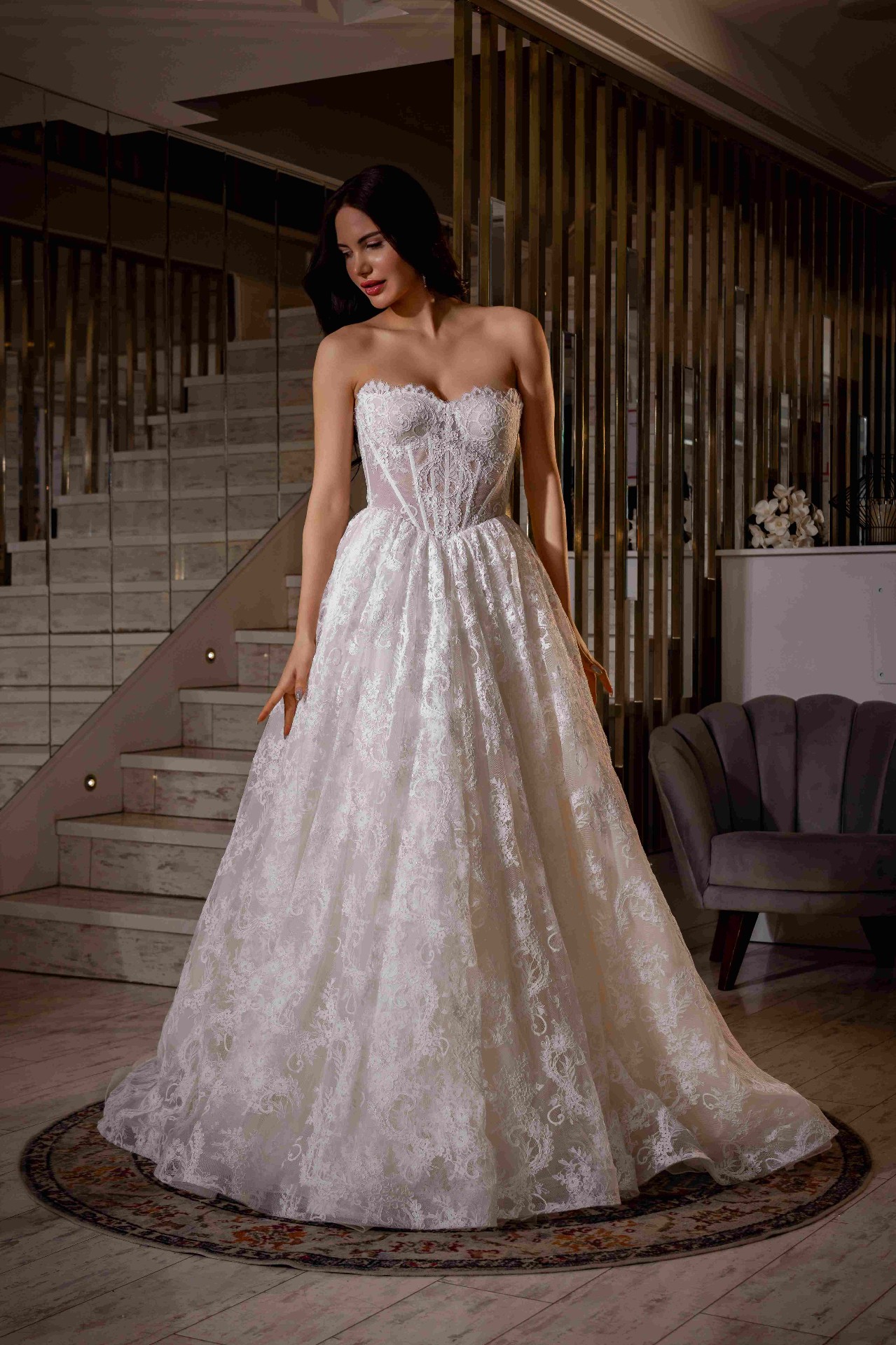 A-Linien Brautkleid mit Corsage