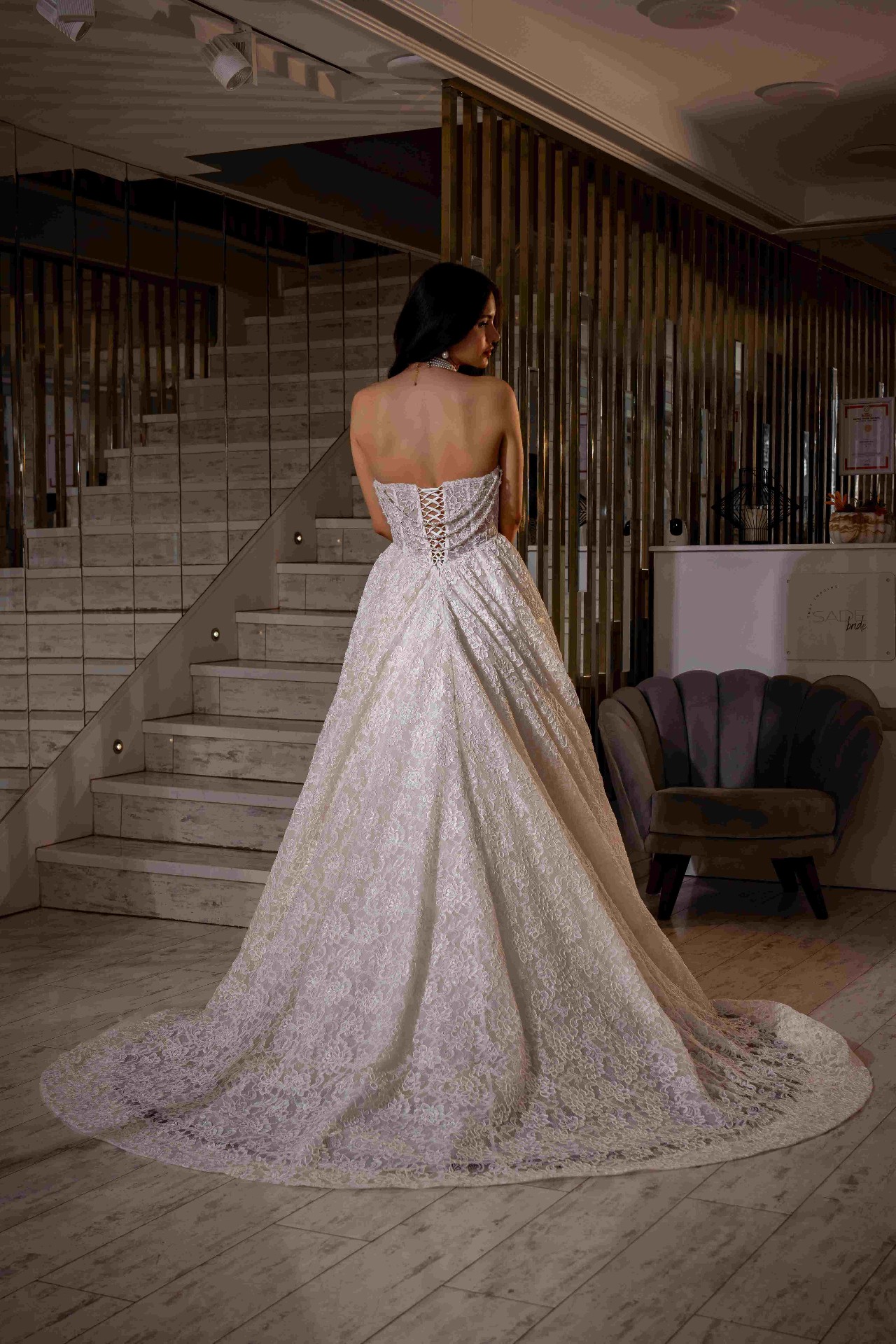 Brautkleid Rückansicht Corset-Schnürung