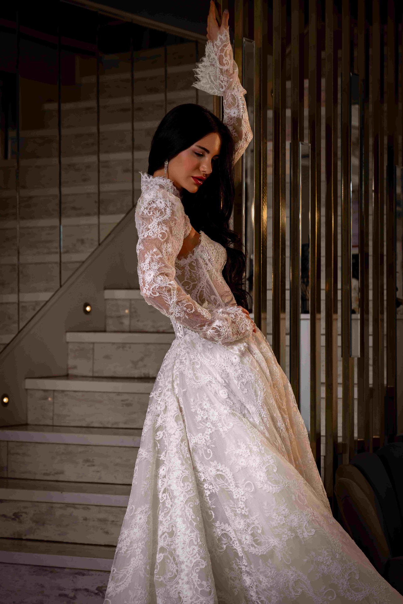 Bohemian Brautkleid Seitenansicht