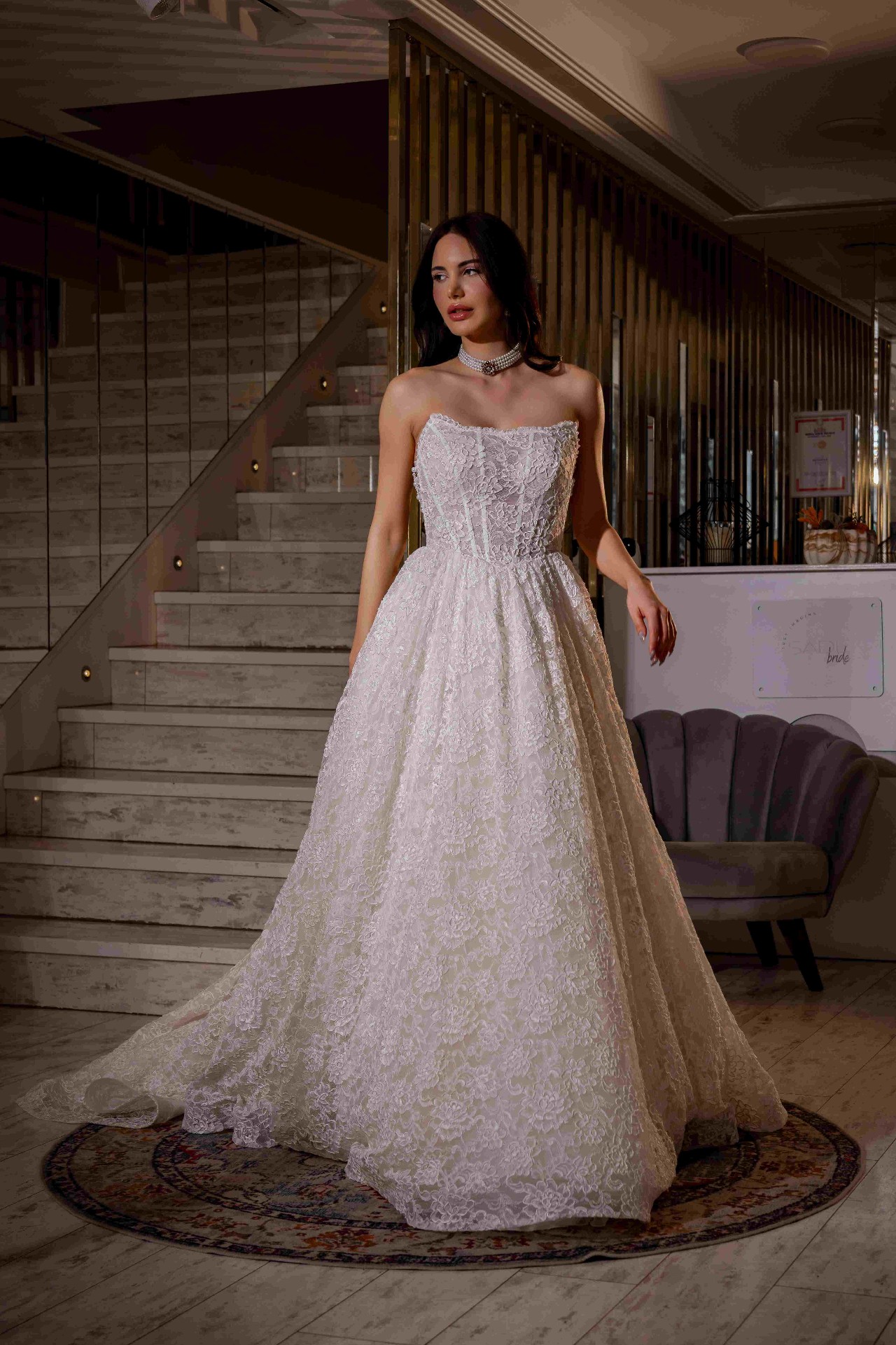 Prinzessin Brautkleid mit Schleppe